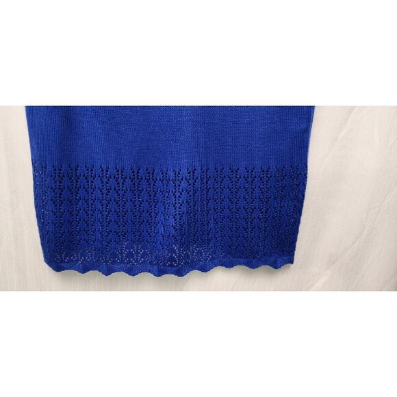 Cato Knitted Midi Royal Blue Pencil Skirt Size Medium - Picture 7 of 7